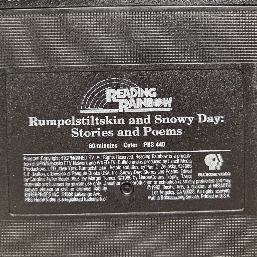 PBS Reading Rainbow - Rumpelstiltskin & Snowy Day: Stories And Poems 1986 1992 - Picture 9 of 9